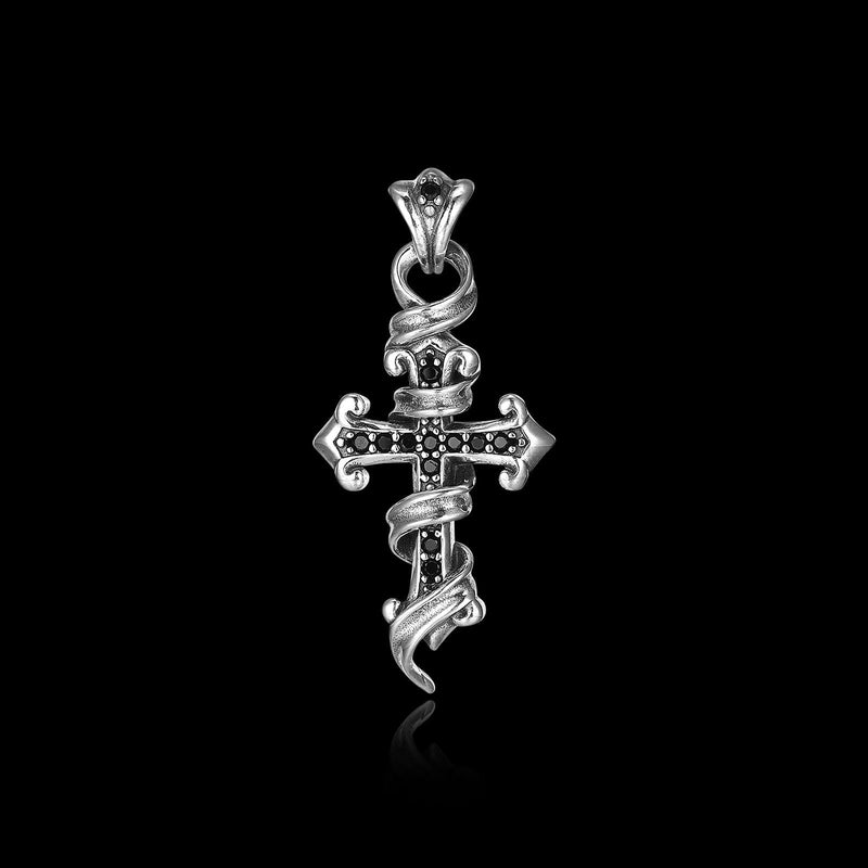 BLACKED SACRED STRANGLE. - 925 STERLING SILVER