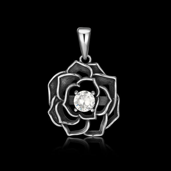 FROSTED ROSE. - 925 STERLING SILVER
