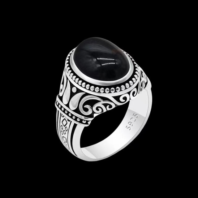 BLACK EYES. - 925 STERLING SILVER